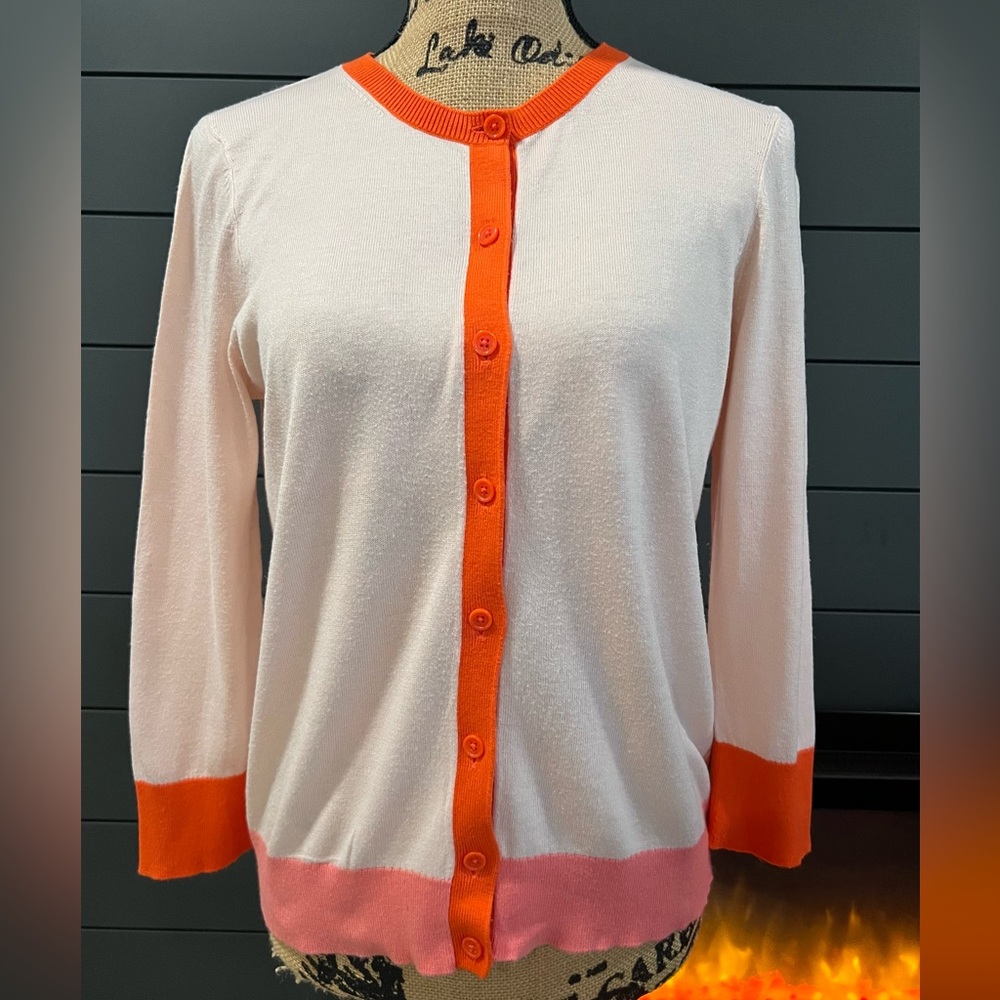 LOFT Colorblock Cardigan Sweater